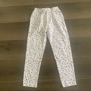 Shein Girl's Stars Print Pants White